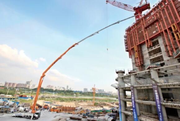 longest concrete pump truck