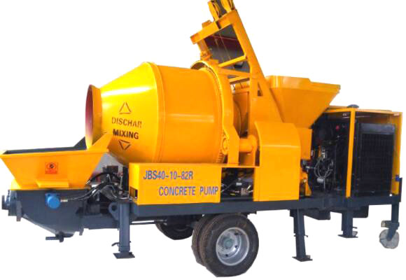 small line concrete pumping mixer 