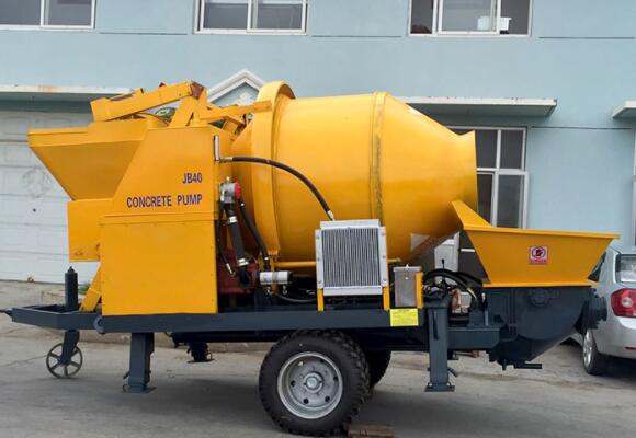 portable concrete mixer with pump
