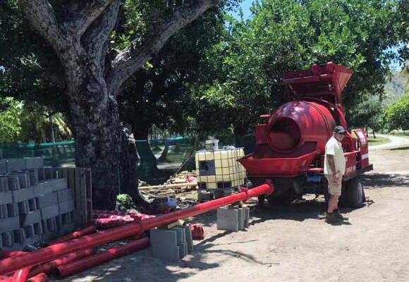 high rise concrete pumping trailer