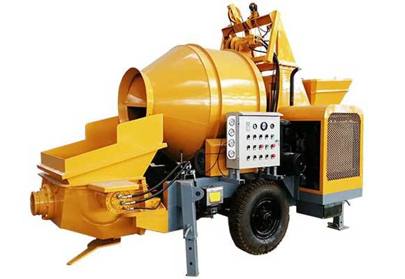 luton concrete mixer machine with pump