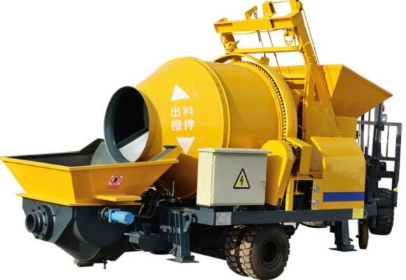 powerful concrete pump with mixer