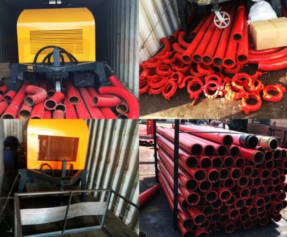 delivery and package of portable concrete pump for sale