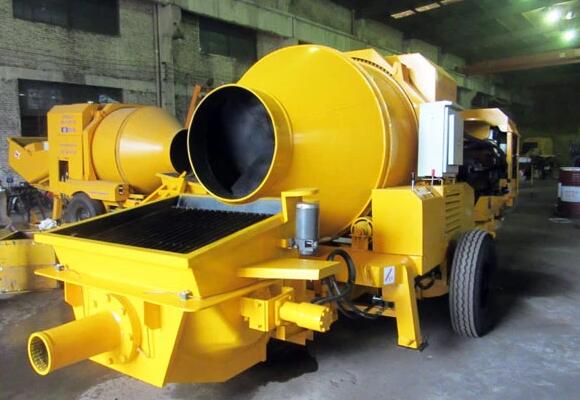 portable diesel concrete mixer with pump for sale