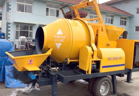 portable concrete mixer with pump