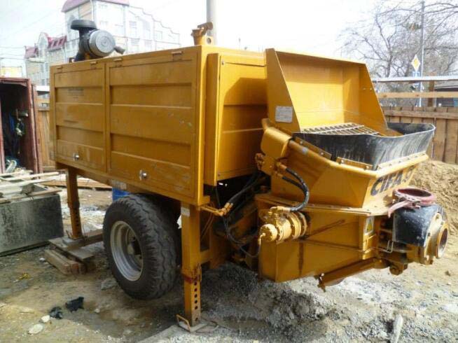 diesel concrete trailer pump