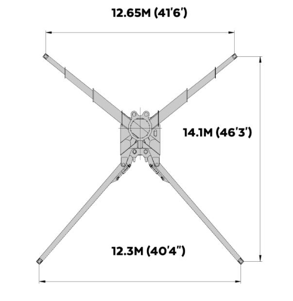 65 meter super long boom