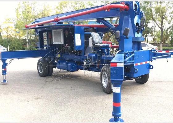 small concrete boom pump truck