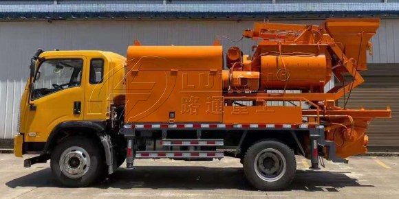 concrete mixer and pump truck