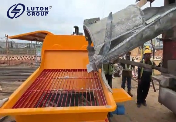 LUTON Concrete Pump Indonesia is working onsite