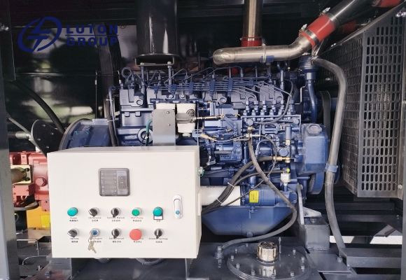 diesel engin and control cabinet
