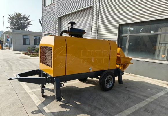 concrete trailer pump and self loading mixer for Peru mountain road project