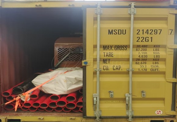 concrete trailer pump and self loading mixer for Peru